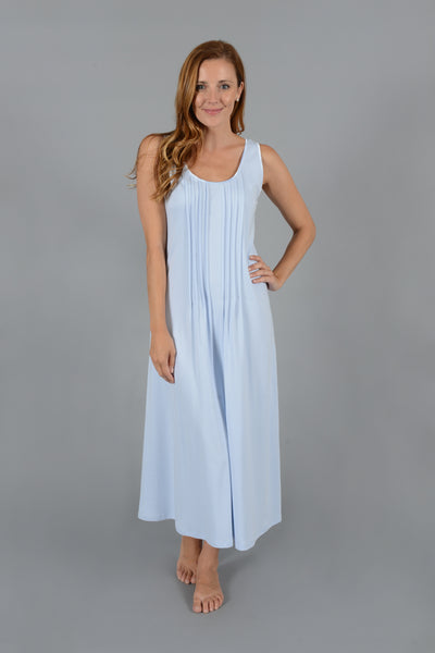 Classic Pleated Long Tank Gown