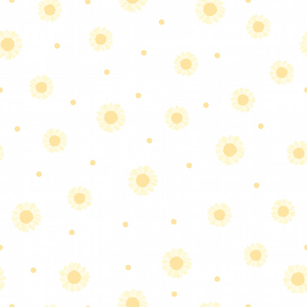 Yellow Sunflower Dot Satin Piped Capri Pajama